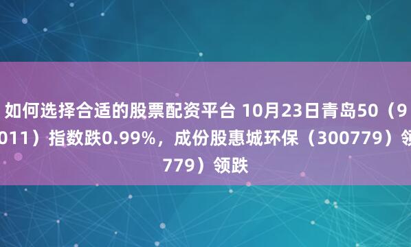 如何选择合适的股票配资平台 10月23日青岛50（989011）指数跌0.99%，成份股惠城环保（300779）领跌
